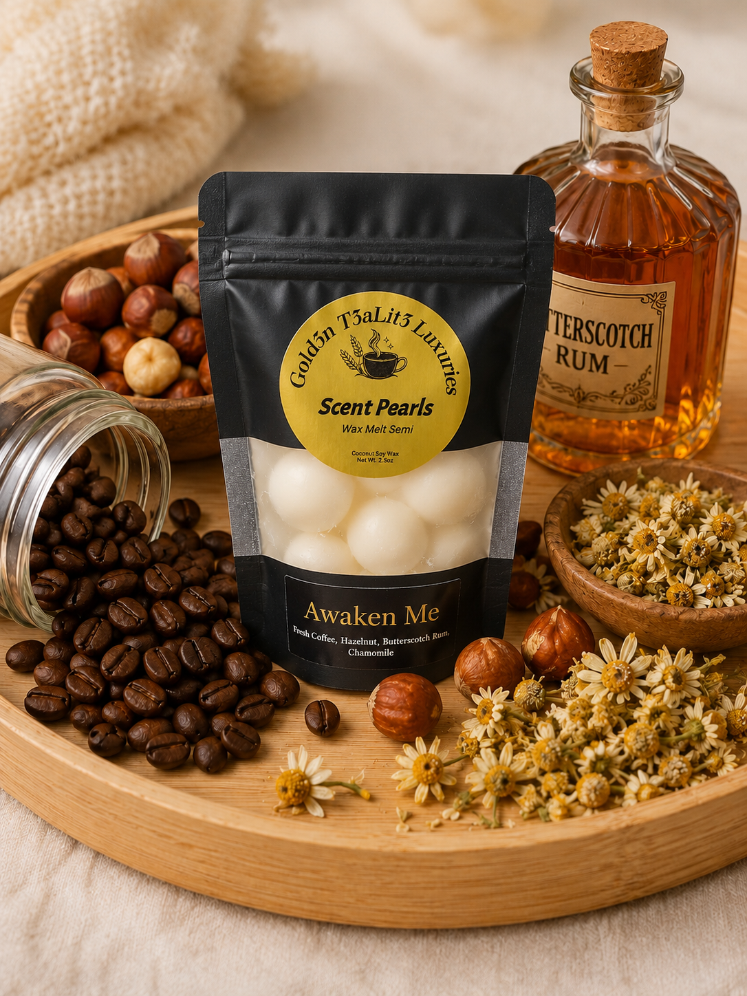 AWAKEN ME |  Luxury Scent Pearls | Premium Coconut Soy Wax Melts