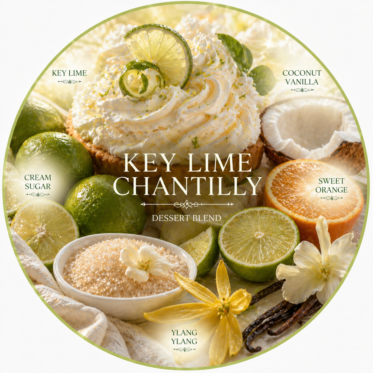 KEY LIME CHANTILLY (Crème de Limon) Luxury Scent Pearls | Wax Melts