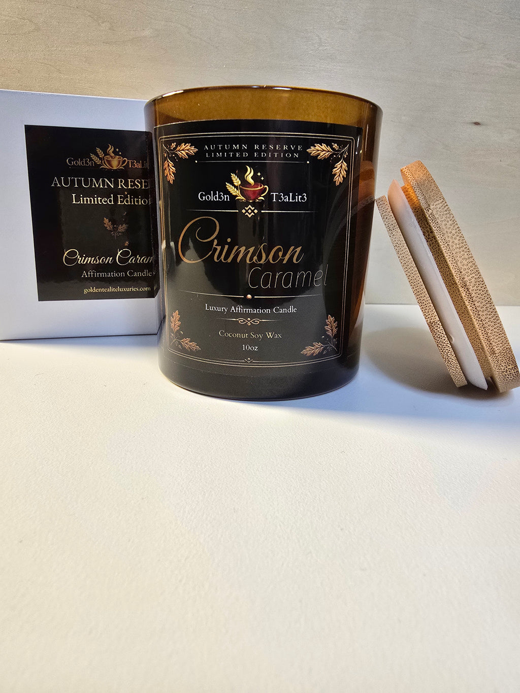 CRIMSON CARAMEL *Limited Autumn Edition* | Affirmation Candle  Coconut Soy 10oz