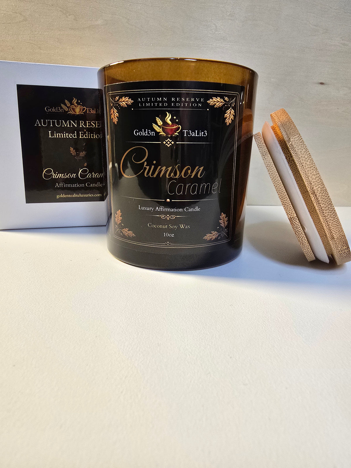 CRIMSON CARAMEL *Limited Autumn Edition* | Affirmation Candle  Coconut Soy 10oz