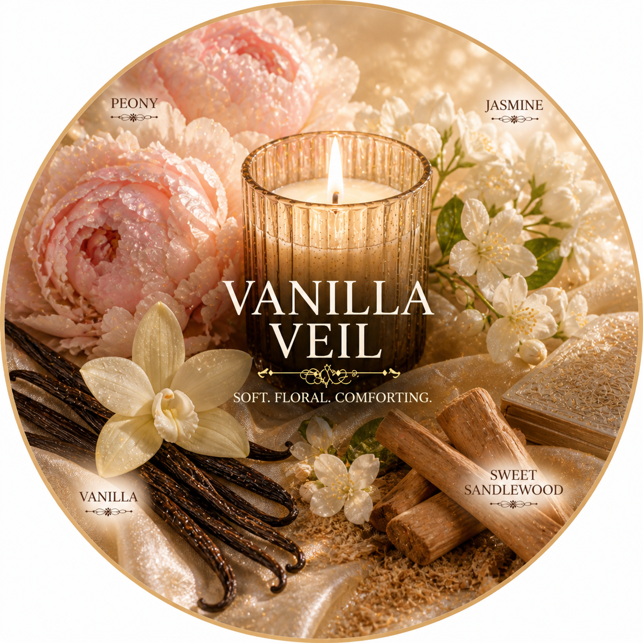 VANILLA VEIL | Affirmation Candle 12oz