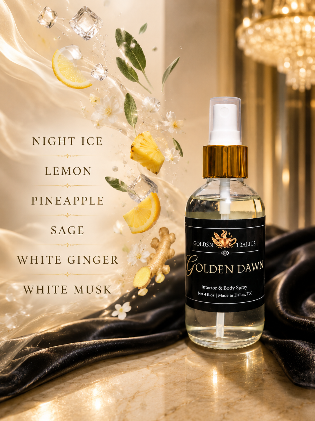 GOLDEN DAWN | Luxury Interior & Body Spray (Eau de Toilette)