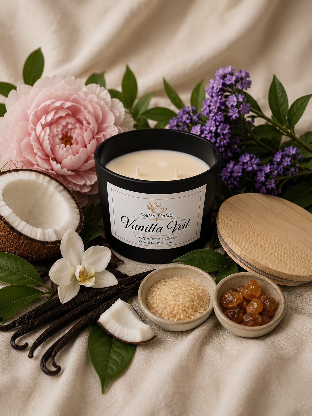 VANILLA VEIL | Affirmation Candle 12oz
