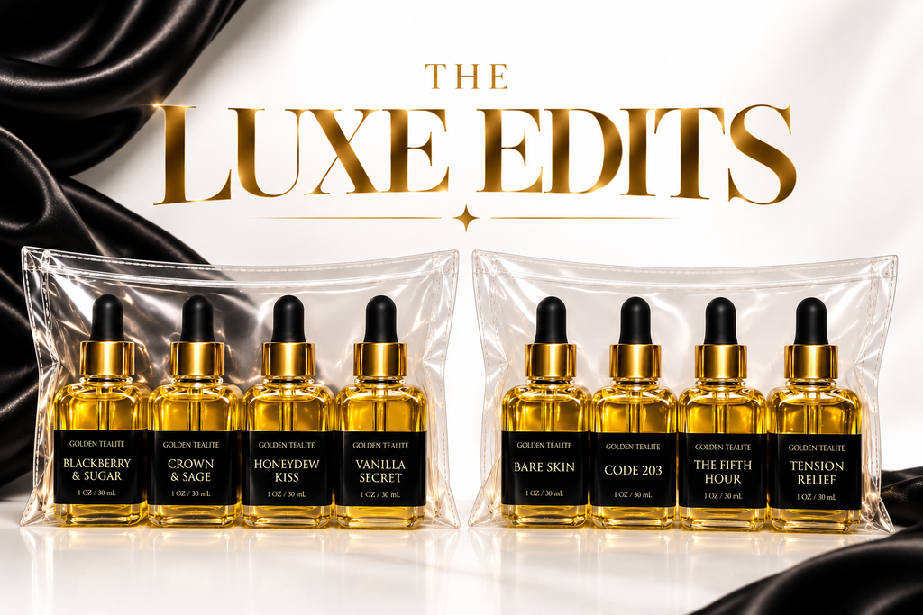 GOLD3N T3ALIT3| THE LUXÉ EDITS Bundles | (4) 1oz Luxury Body Elixir Previews