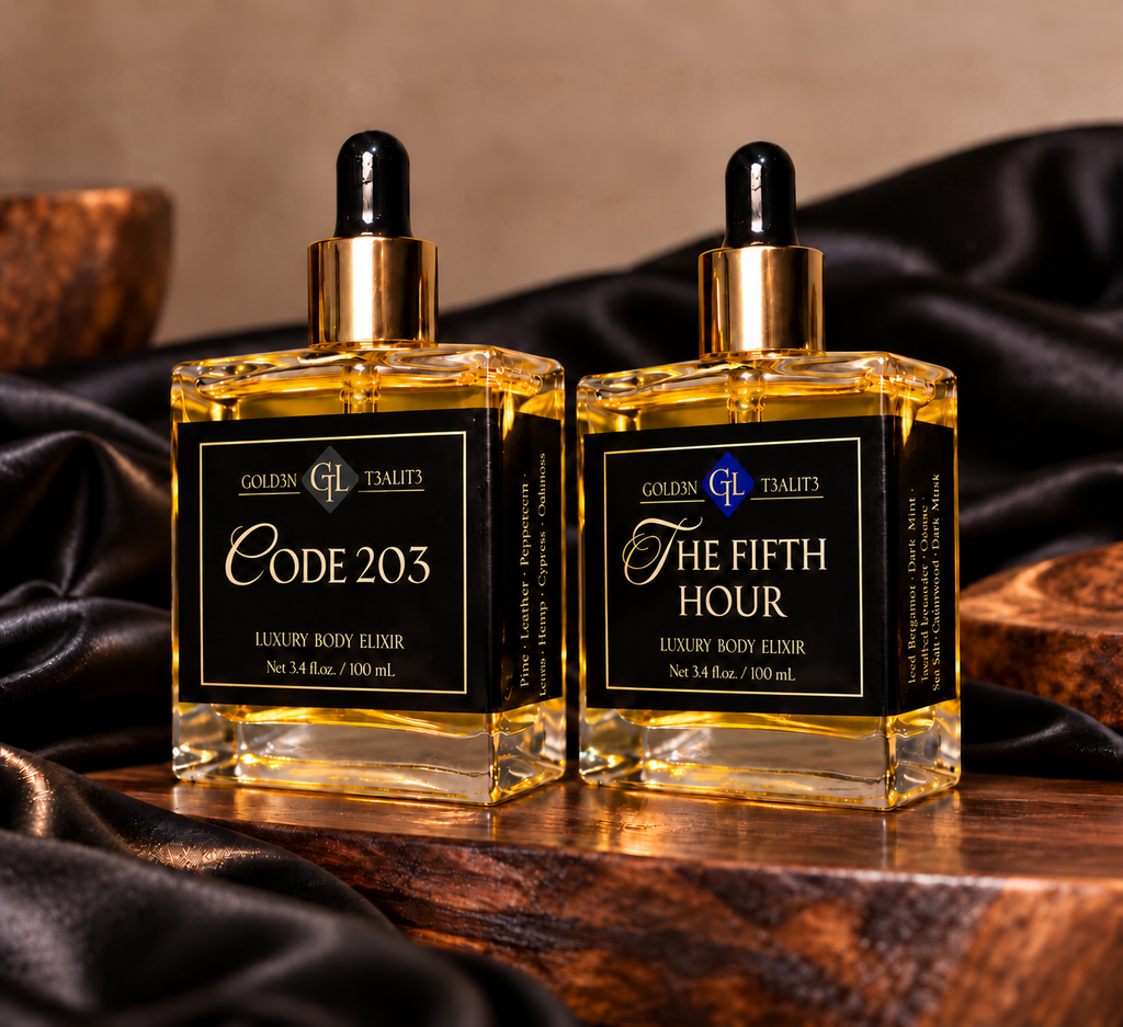 GOLD3N T3ALIT3 | MEN'S LUXURY BODY ELIXIR COLLECTION (3.4 oz)