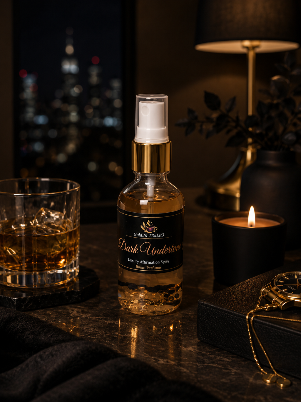 DARK UNDERTONE  Complete All-In *Signature Collection* Spray | (Body / Home / Travel ) Crystal-infused 4oz