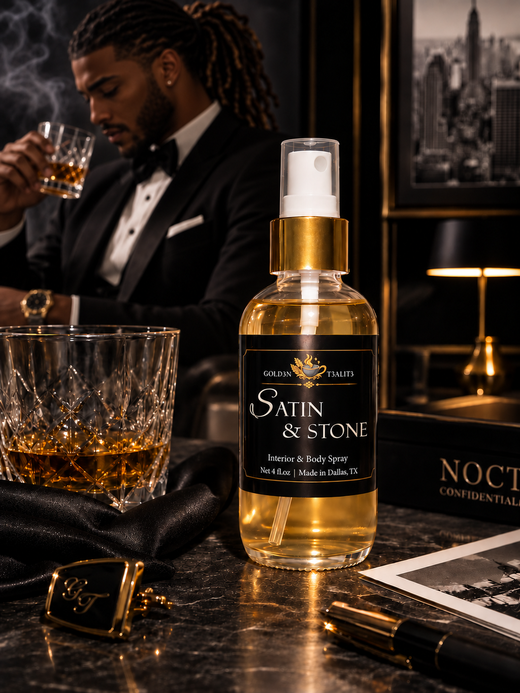 SATIN & STONE | Luxury Interior & Body Spray (Eau de Toilette)