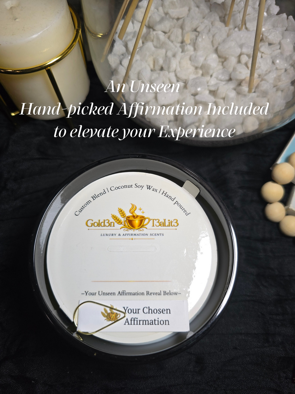 DARK UNDERTONE Luxury Affirmation Candle | 12oz Coconut Soy Wax