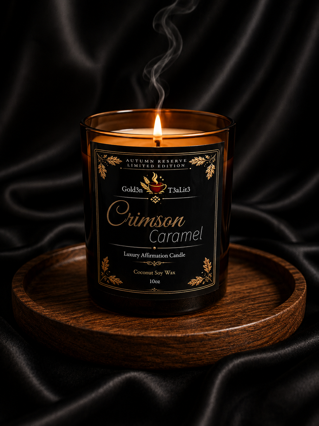 CRIMSON CARAMEL *Limited Autumn Edition* | Affirmation Candle  Coconut Soy 10oz