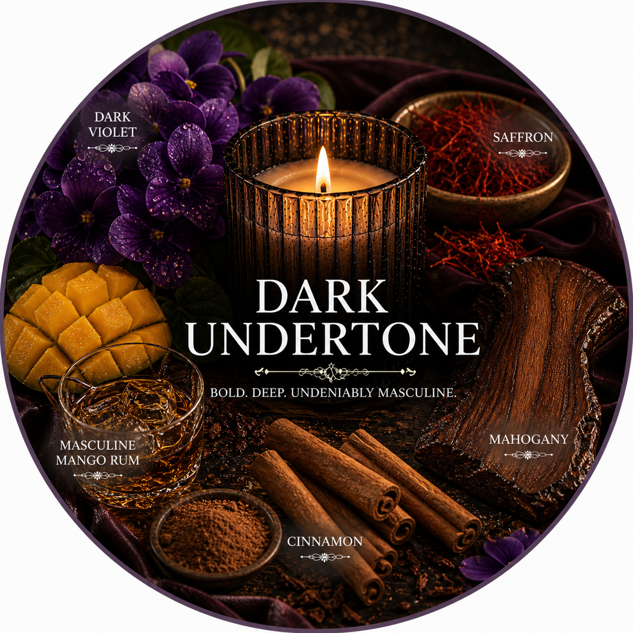 DARK UNDERTONE  *Signature Collection |  Luxury Affirmation Candle 12oz
