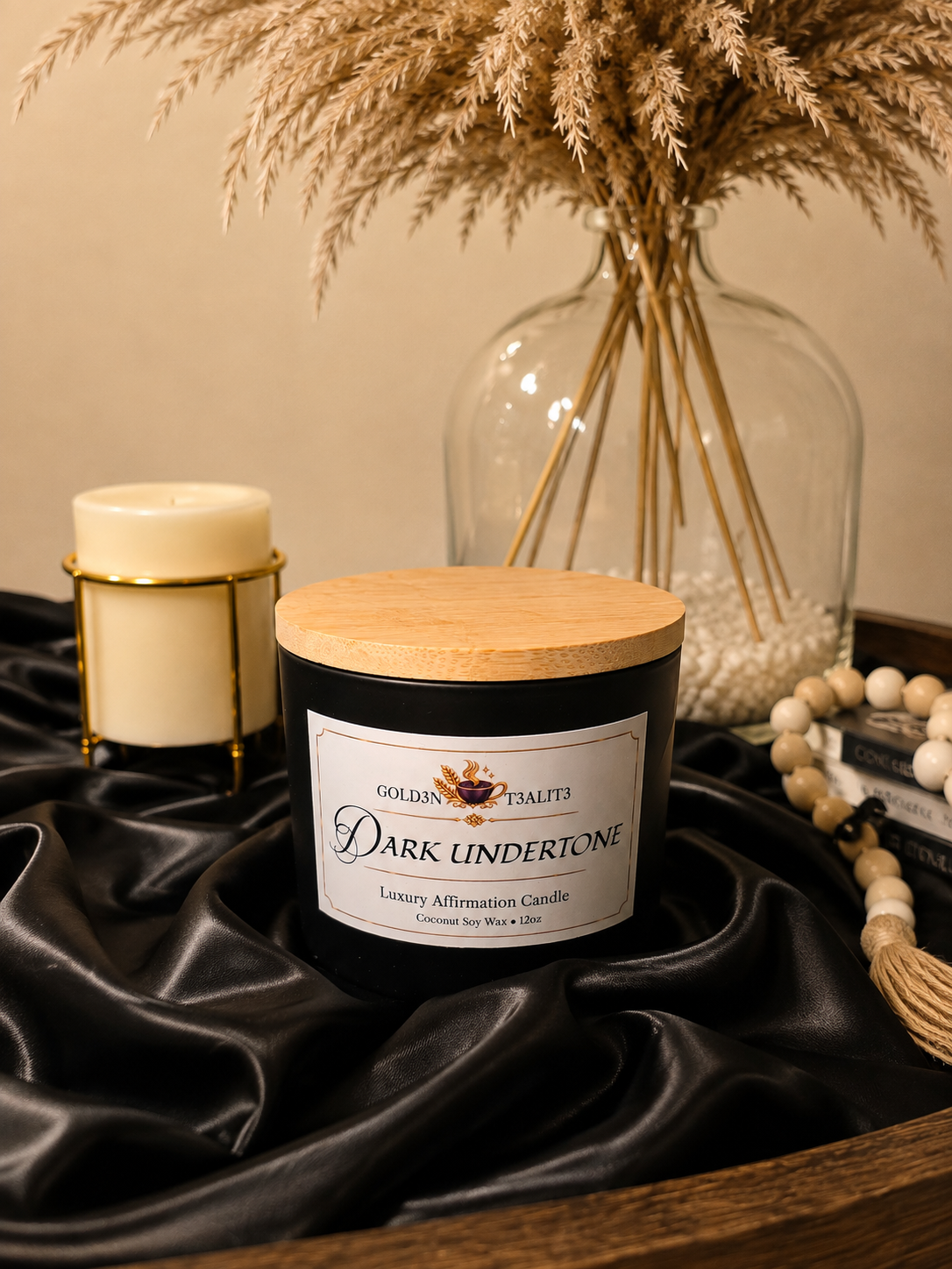 DARK UNDERTONE Luxury Affirmation Candle | 12oz Coconut Soy Wax