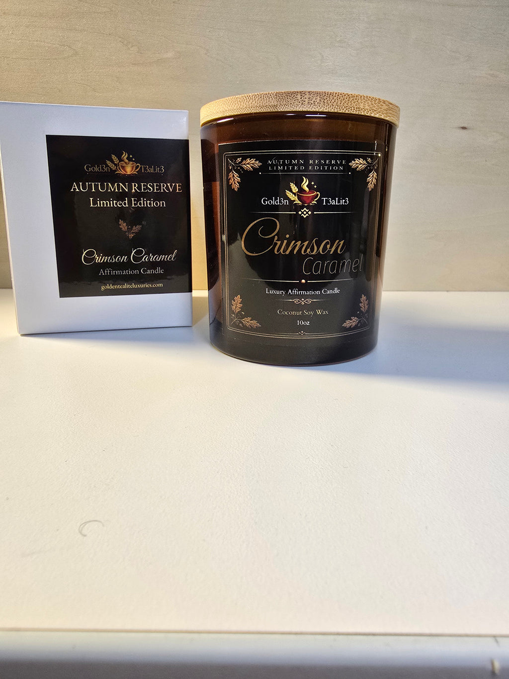 CRIMSON CARAMEL *Limited Autumn Edition* | Affirmation Candle  Coconut Soy 10oz