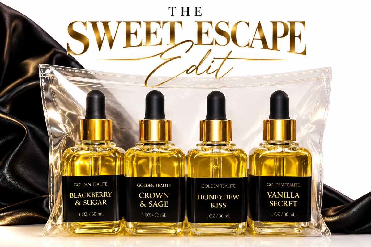 GOLD3N T3ALIT3| THE LUXÉ EDITS Bundles | (4) 1oz Luxury Body Elixir Previews