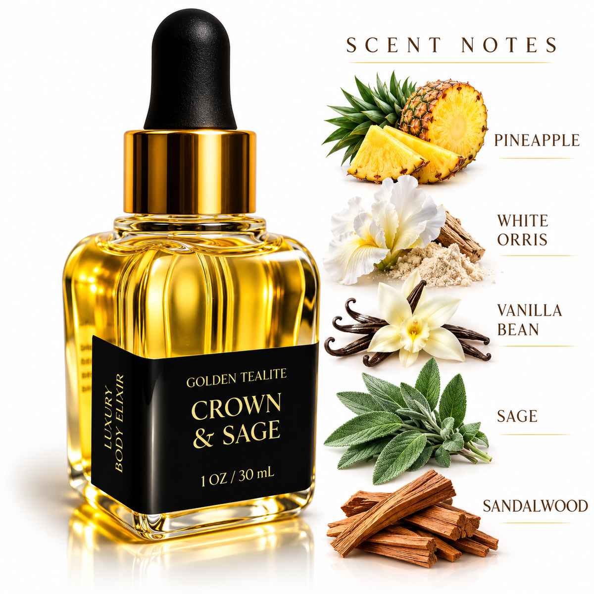 CROWN & SAGE | Luxury Body Elixir (DryOil)