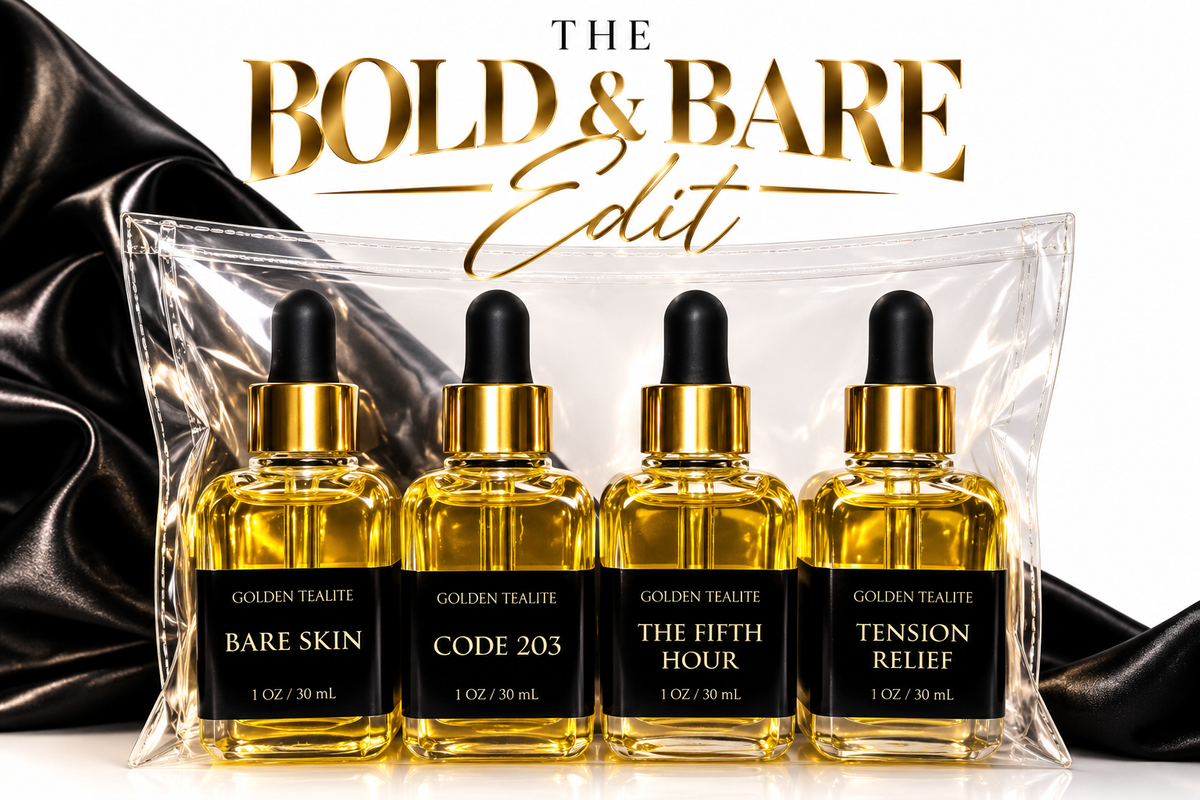 GOLD3N T3ALIT3| THE LUXÉ EDITS Bundles | (4) 1oz Luxury Body Elixir Previews