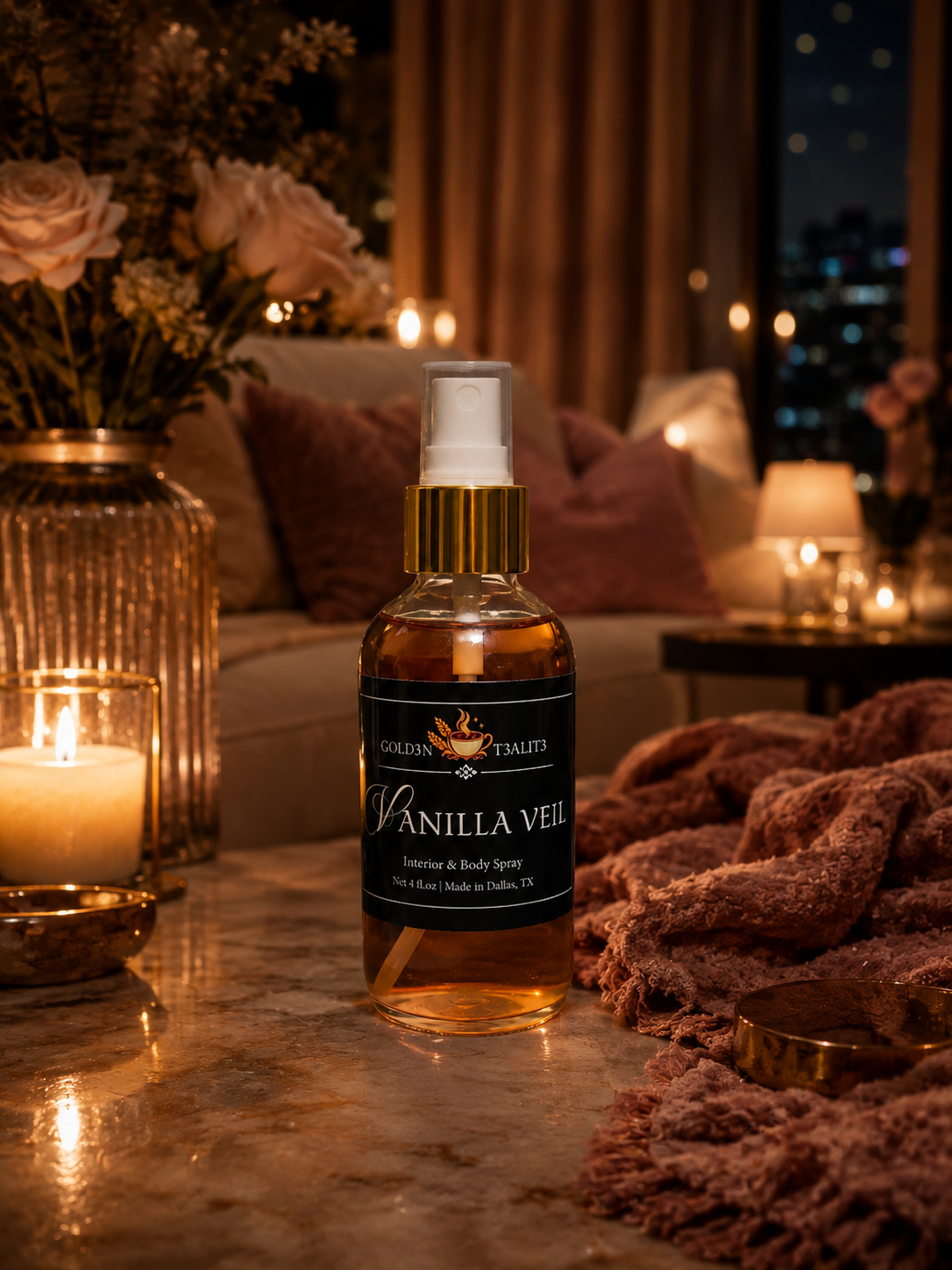 VANILLA VEIL | Luxury Interior & Body Spray (Eau de Toilette)