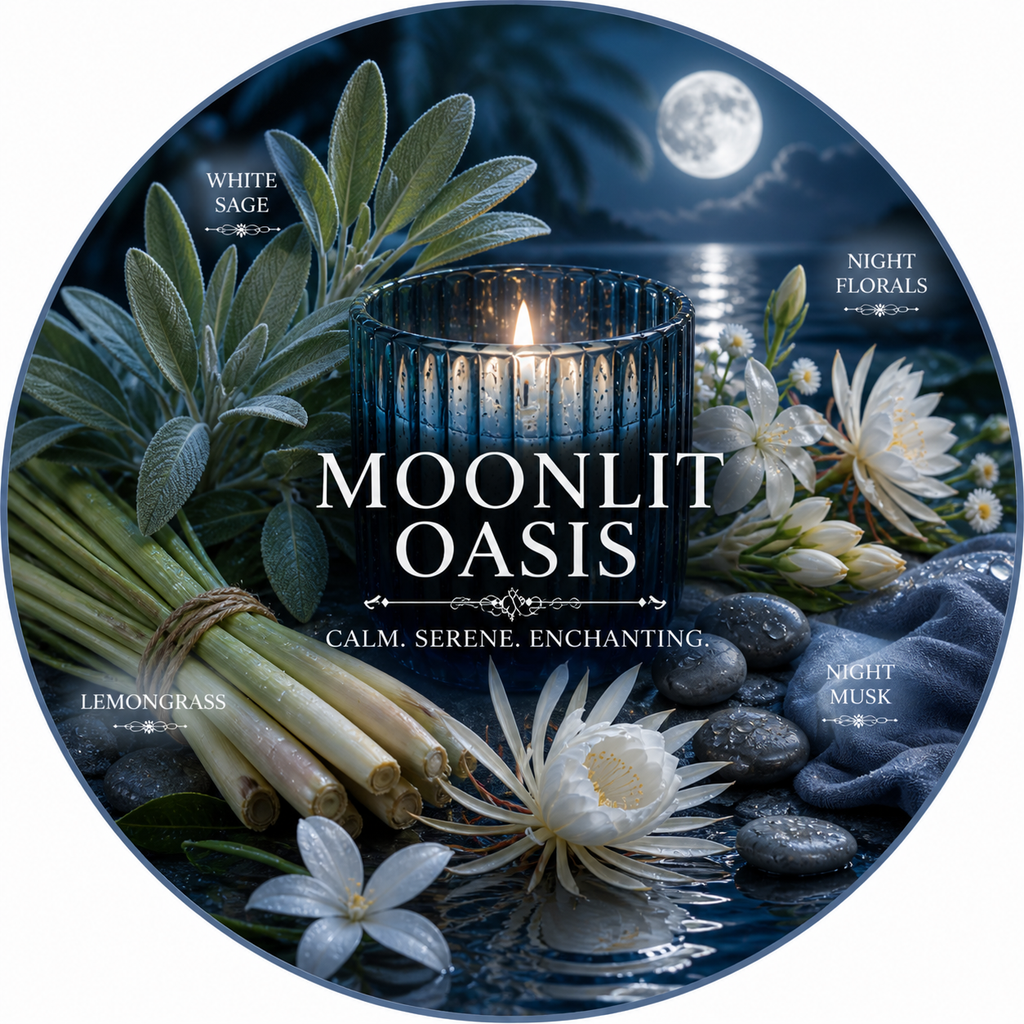 MOONLIT OASIS(Spa Candle) | Luxury Affirmation Candle 12oz