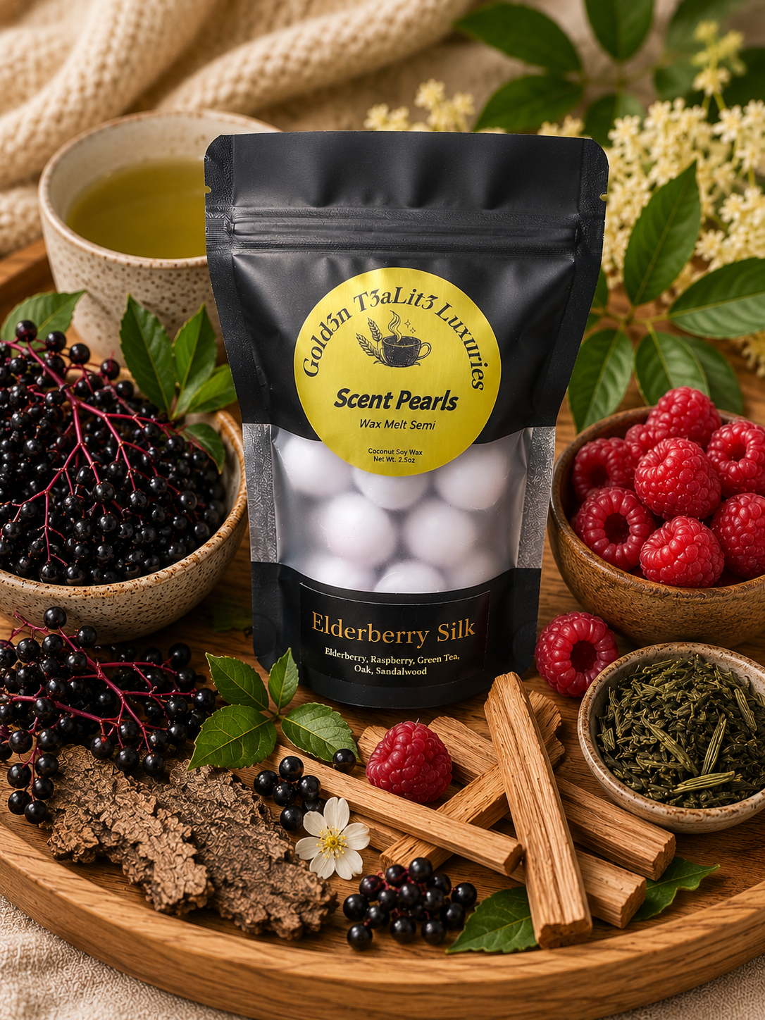 ELDERBERRY SILK   Luxury Scent Pearls | Premium Coconut Soy Wax Melts