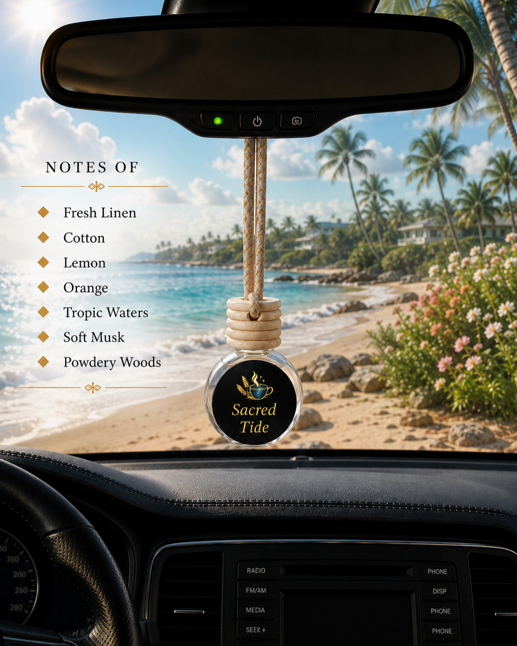 SACRED TIDE Car Diffuser | Custom Blend (8mL)