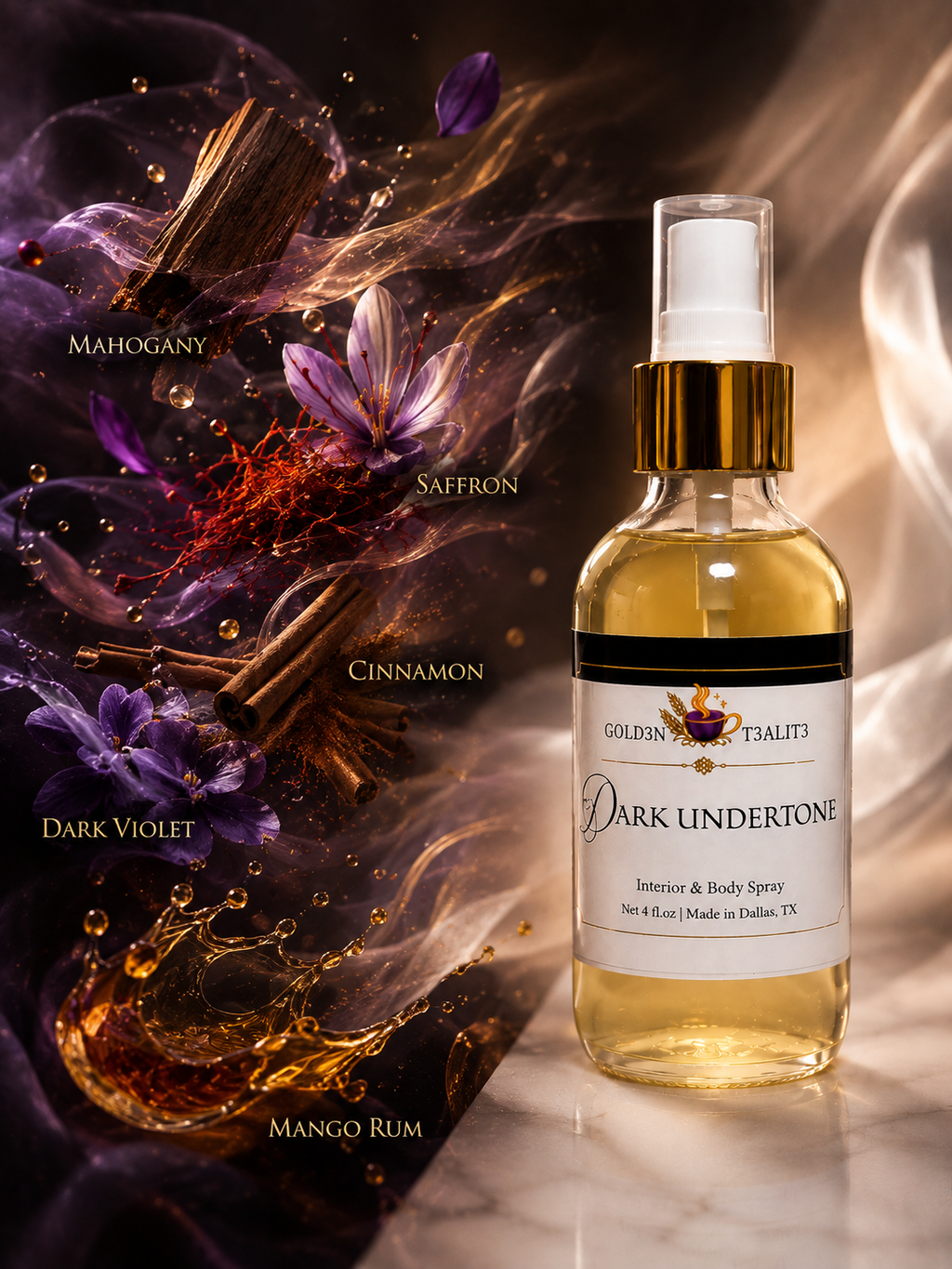 DARK UNDERTONE| Luxury Interior & Body Spray (Eau de Toilette)