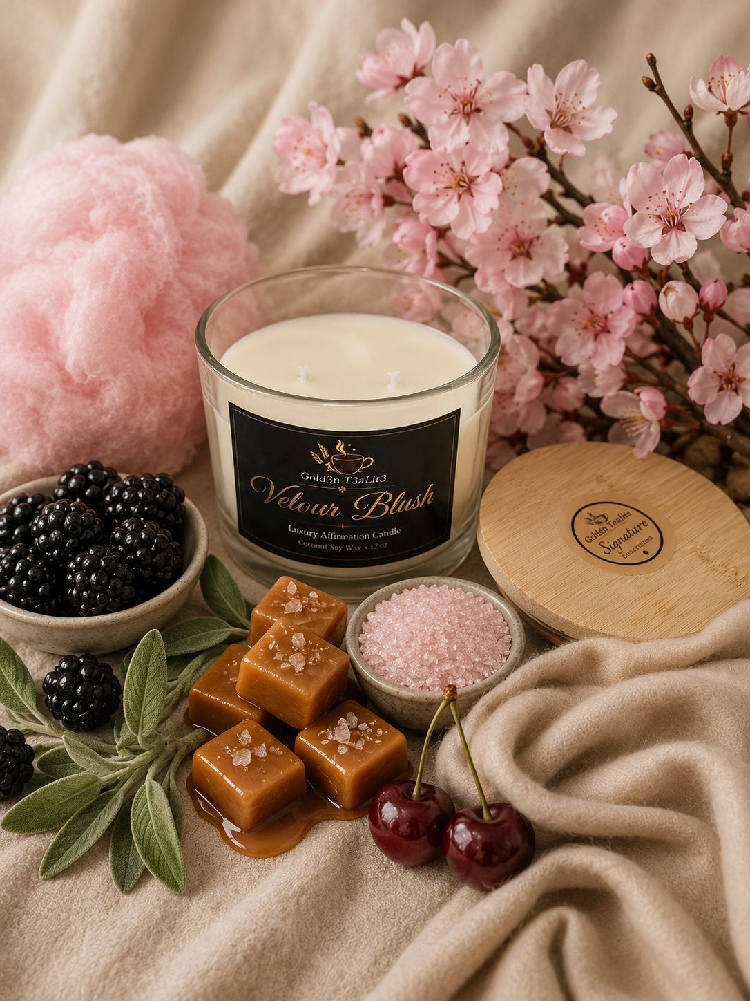 VELOUR BLUSH   *Signature Collection | Luxury Affirmation Candle 12oz