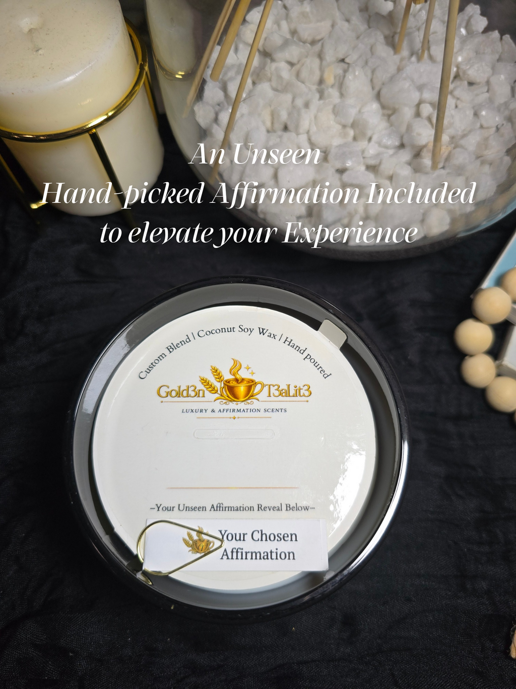 DRIFTWOOD SMOKE Luxury Affirmation Candle | 12oz Coconut Soy Wax