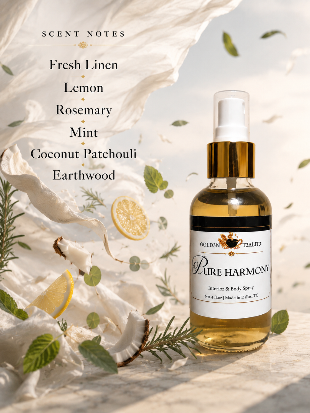 PURE HARMONY | Luxury Interior & Body Spray (Eau de Toilette)